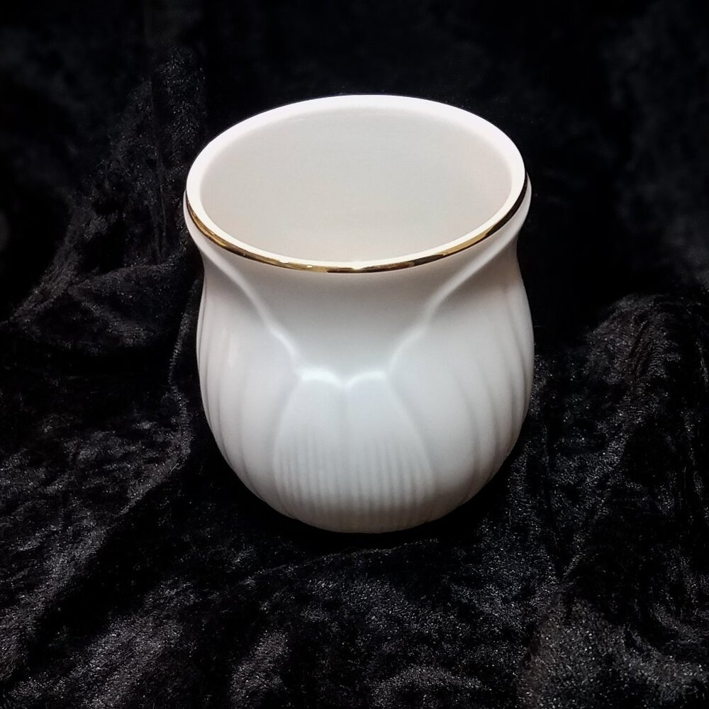 White Porcelain Tulip Petal Candle Holder